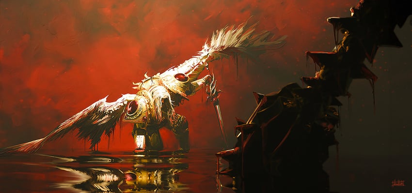sanguinius and horus lupercal (warhammer 40k) drawn by doodlok