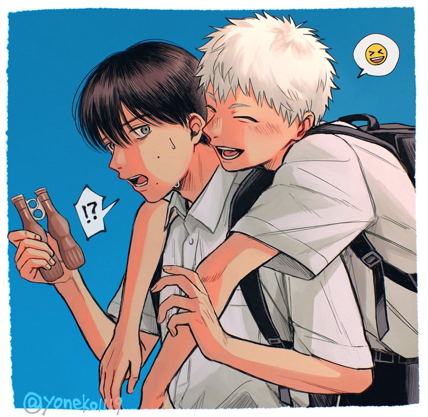 indou hikaru and tsujinaka yoshiki (papico and 1 more) drawn by yoneko_(mokeke1119)