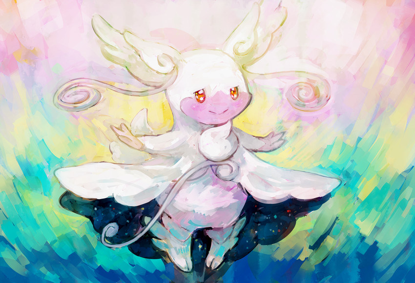 kaname madoka, ultimate madoka, audino, and mega audino (pokemon and 1 more) drawn by shizuku_(asanuma)