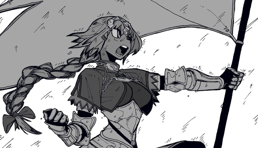 jeanne d'arc (fate and 2 more) drawn by bone_nigi