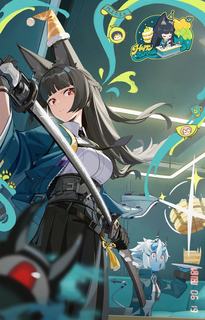 hoshimi miyabi, tsukishiro yanagi, soukaku, asaba harumasa, and tailless (zenless zone zero)