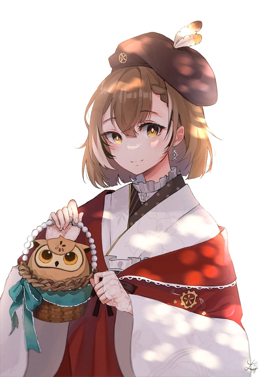 nanashi mumei and hootsie (hololive and 1 more) drawn by lucferz