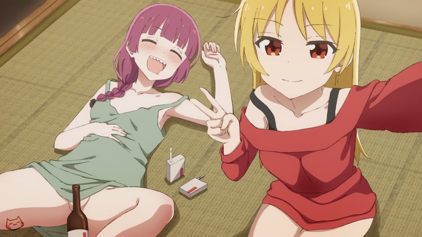 hiroi kikuri and ijichi seika (bocchi the rock!) drawn by keihh