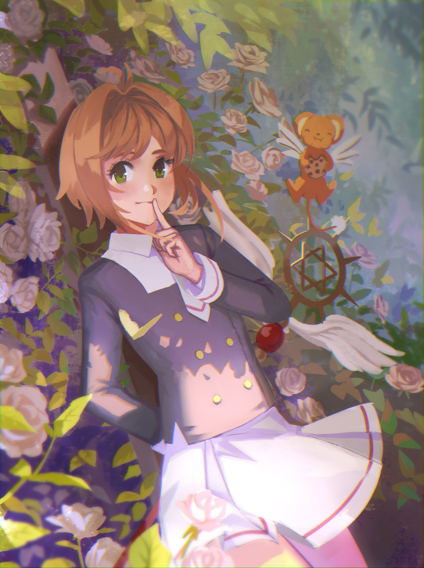 kinomoto sakura and kero (cardcaptor sakura and 1 more) drawn by tea_sly
