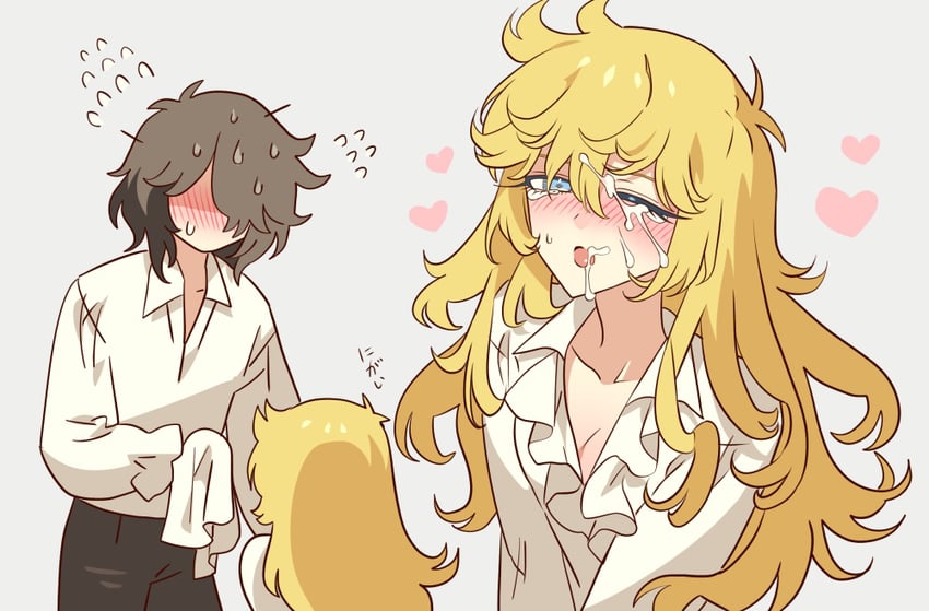 oscar francois de jarjayes and andre grandier (versailles no bara) drawn by meremero