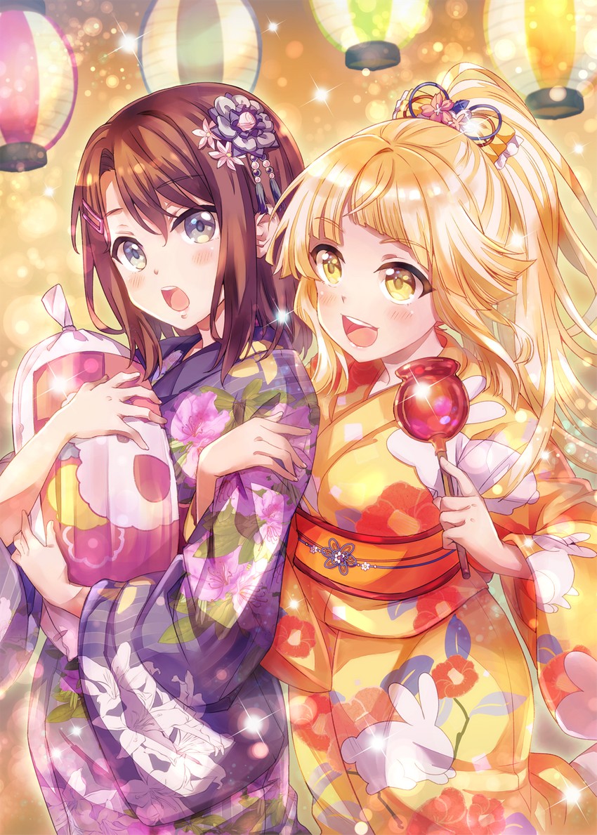 tsurumaki kokoro and okusawa misaki (bang dream!) drawn by takitarou