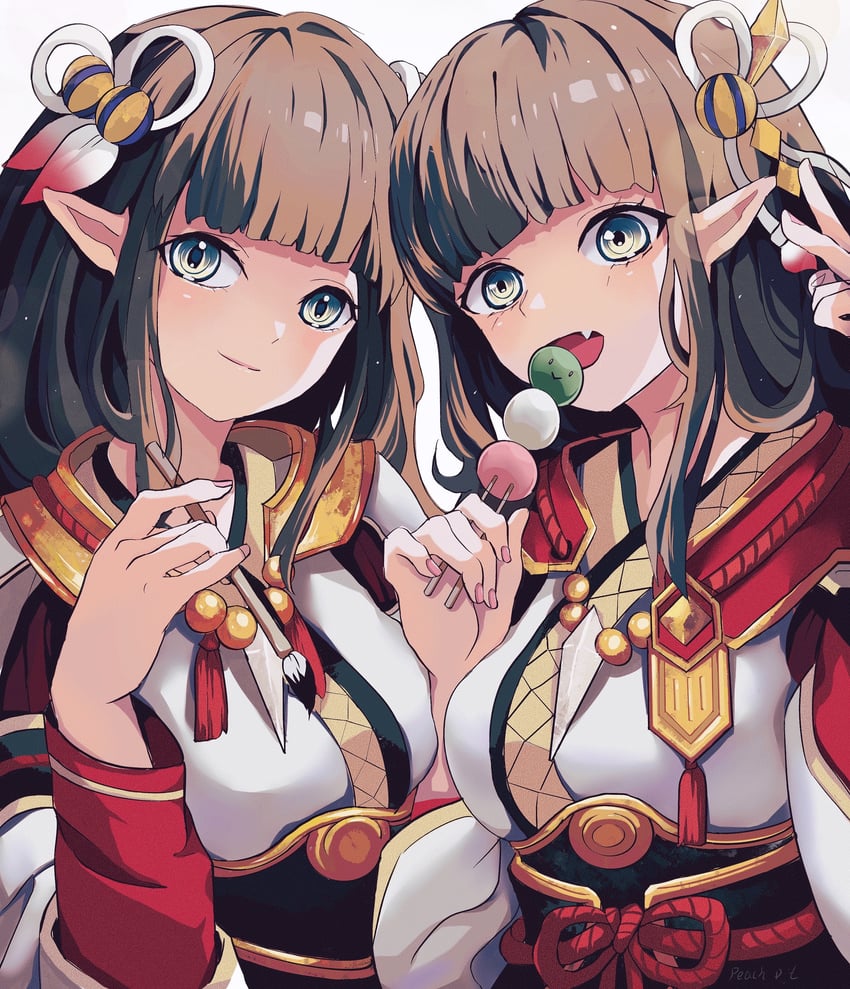 hinoa and minoto (monster hunter and 1 more) drawn by peach_pit!