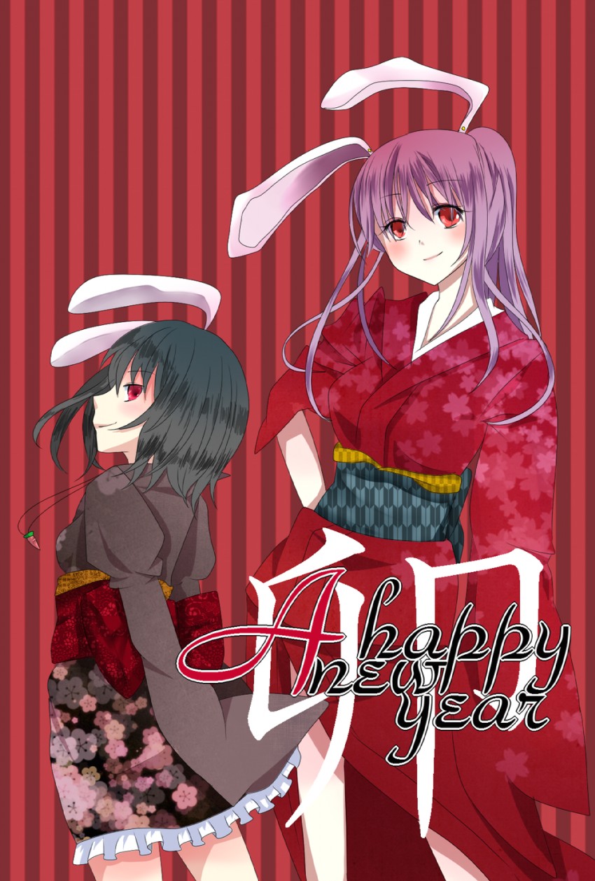 reisen udongein inaba and inaba tewi (touhou) drawn by shouko_(airen)
