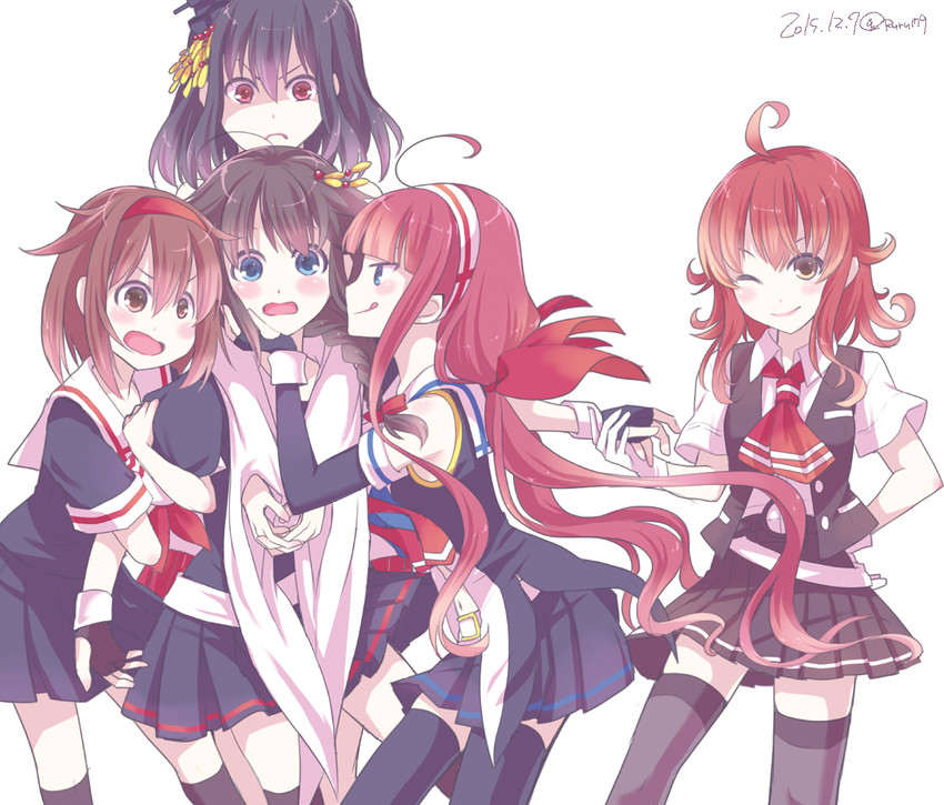 shigure, shigure kai ni, yamashiro, shiratsuyu, kawakaze, and 1 more (kantai collection) drawn by aikawa_ruru