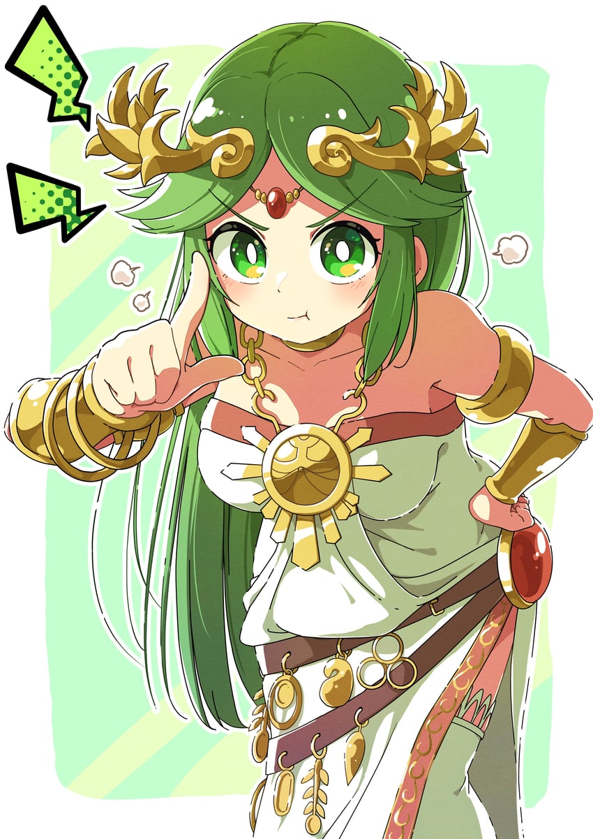 palutena (kid icarus and 1 more) drawn by merugamu_melgum