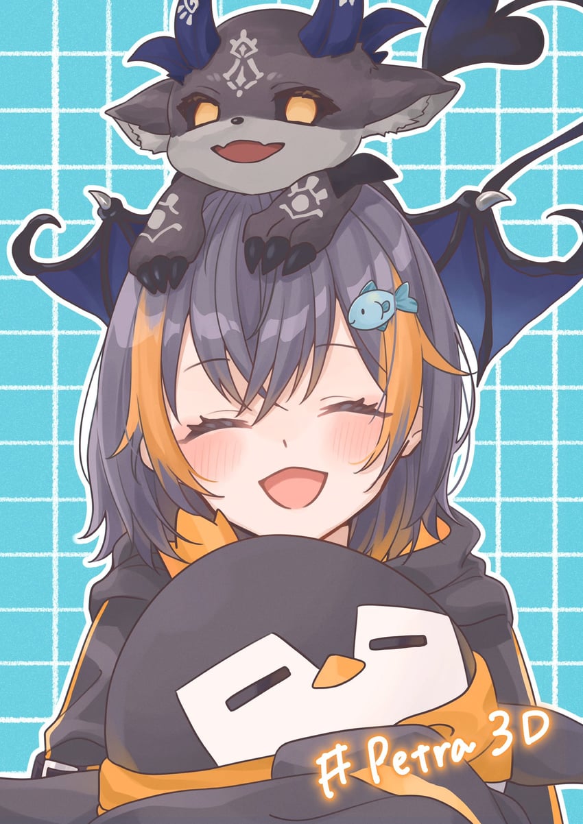 petra gurin, debidebi debiru, and pentomo (nijisanji and 1 more) drawn by jako_o