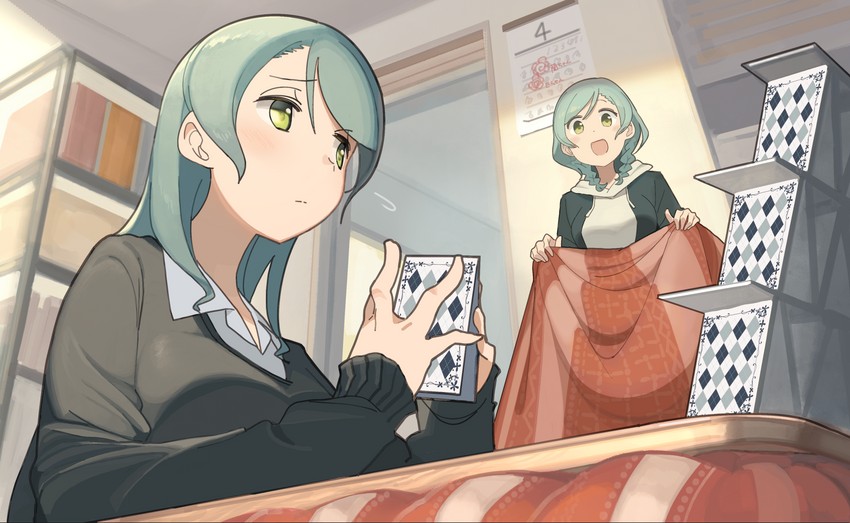 hikawa sayo and hikawa hina (bang dream!) drawn by kasa_list