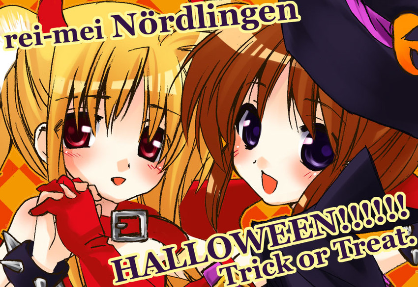fate testarossa and takamachi nanoha (lyrical nanoha and 1 more) drawn by kuroi_mimei