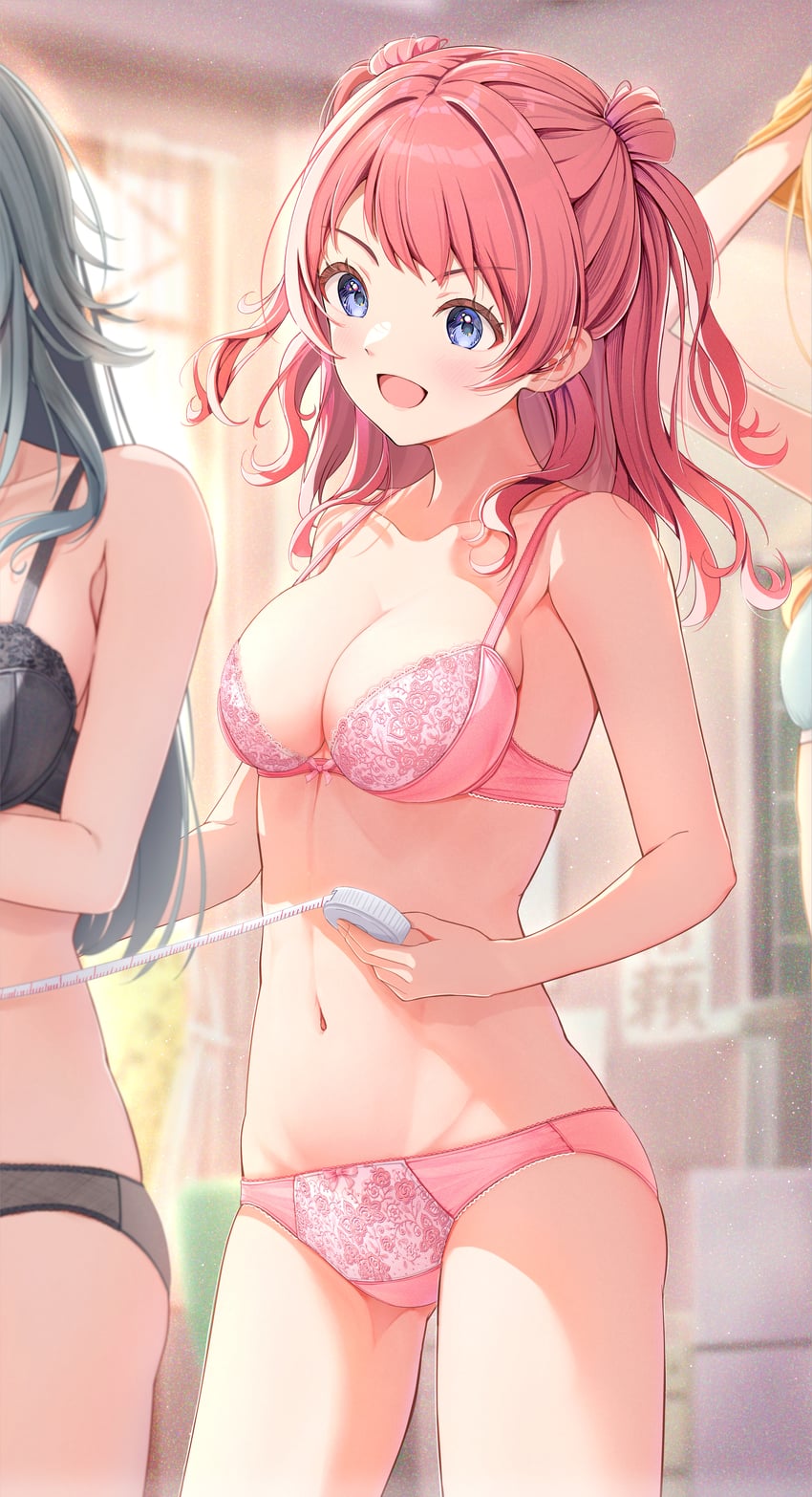 fujita kotone, hanami saki, and tsukimura temari (idolmaster and 1 more) drawn by fujinomiya_rio