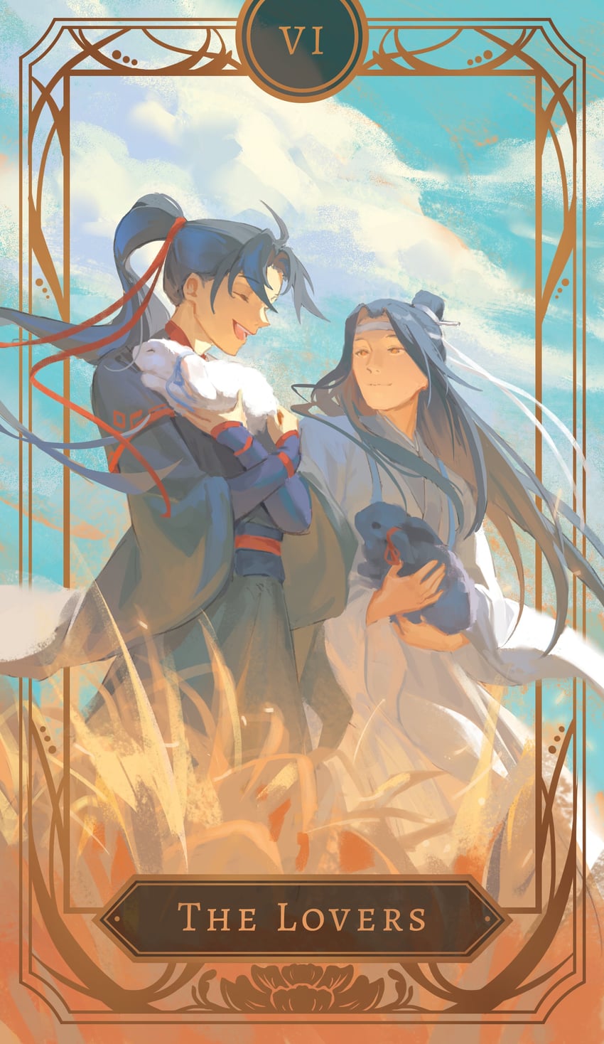 wei wuxian and lan wangji (modao zushi) drawn by chapter_56