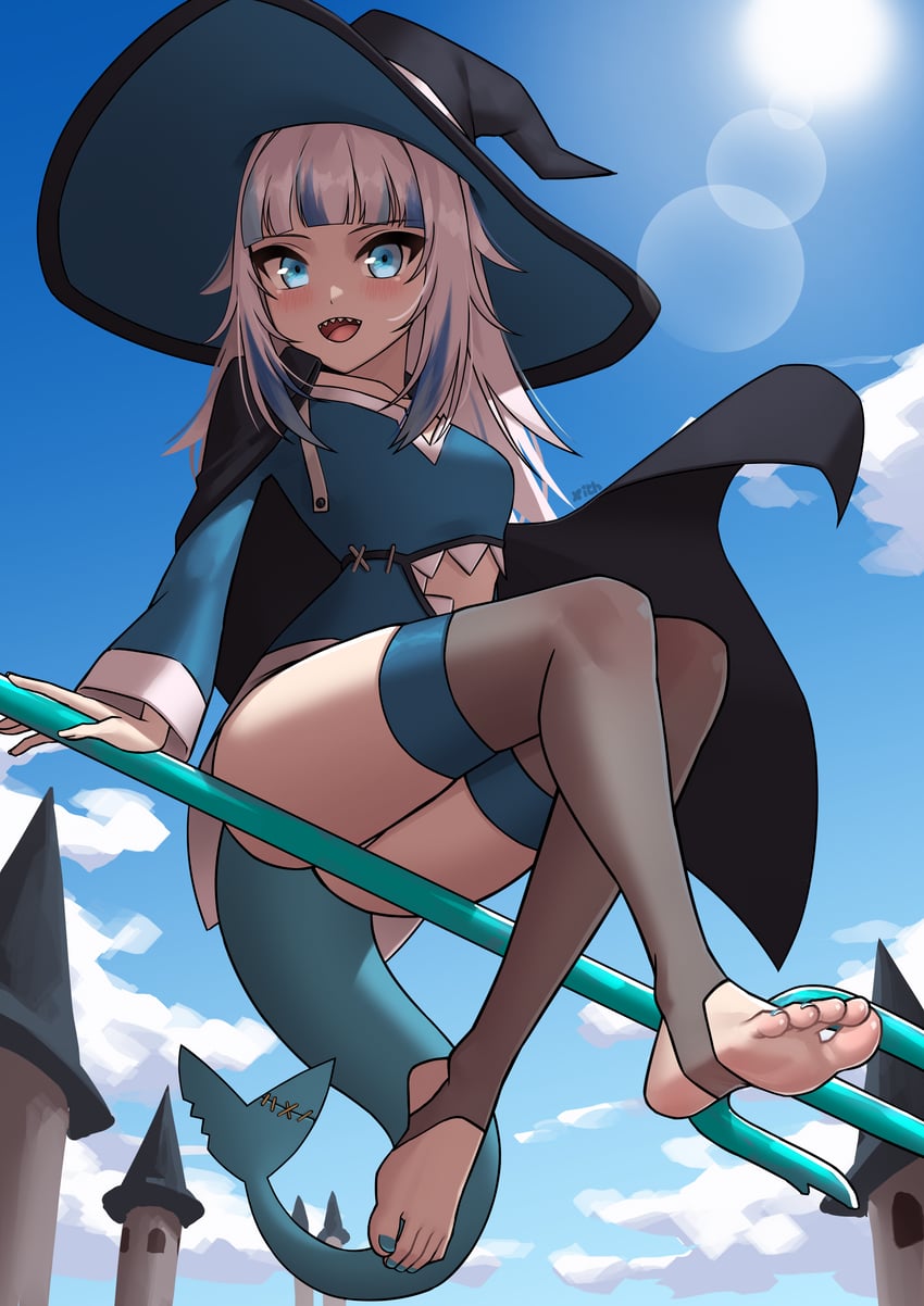 gawr gura (hololive and 1 more) drawn by x_xith_x