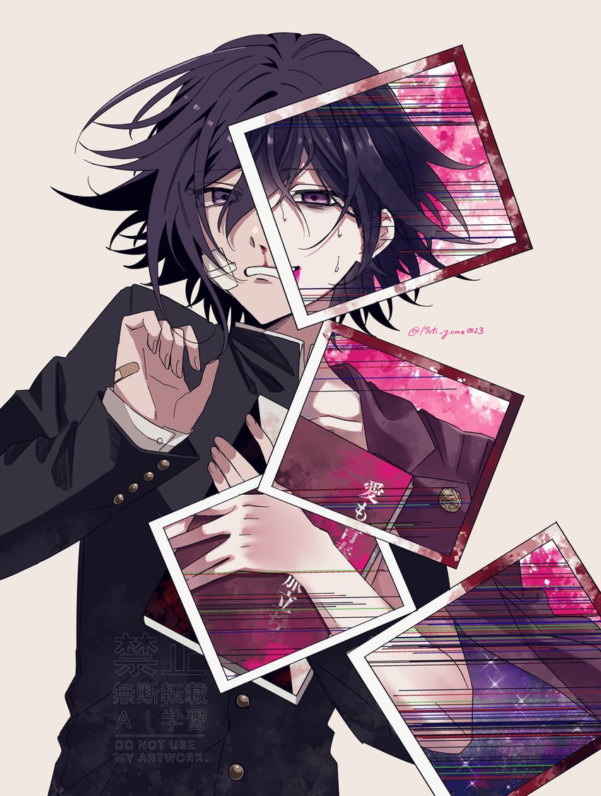 oma kokichi (danganronpa and 1 more) drawn by moti_gome0023