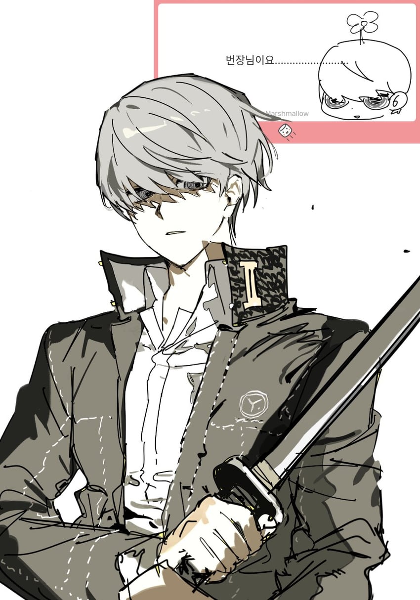 narukami yu (persona and 2 more) drawn by natwjeq