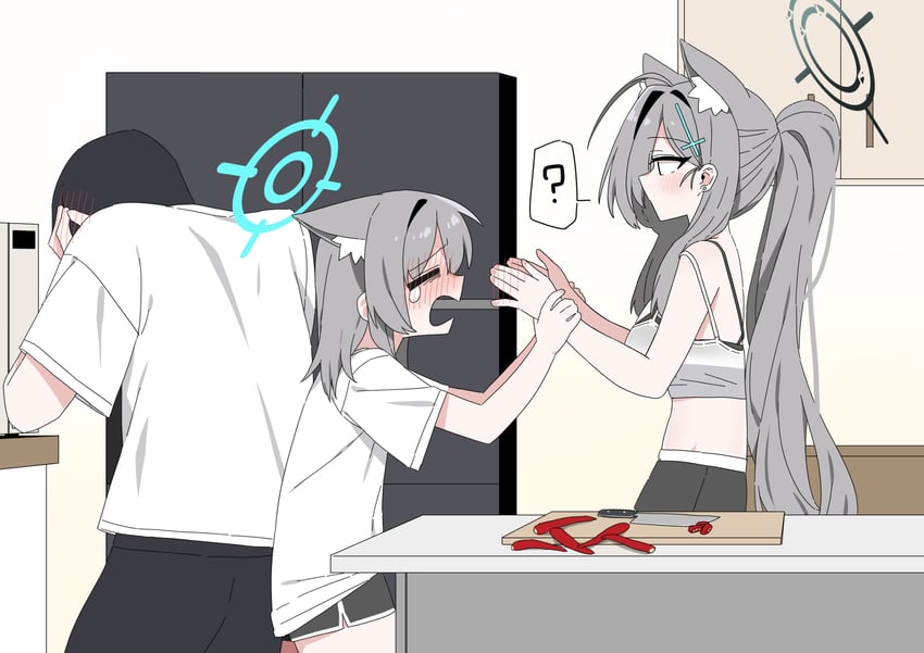 sensei, shiroko, and shiroko terror (blue archive and 1 more) drawn by b.t._(boob_tong)
