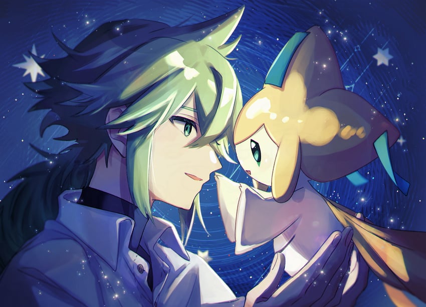 n and jirachi (pokemon and 1 more) drawn by hii_(hii101)