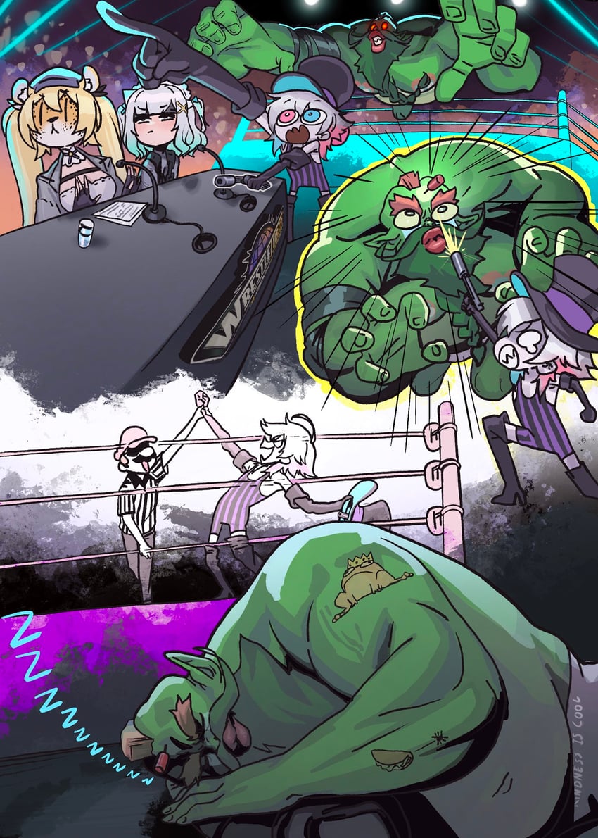 mario, dokibird, mint fantome, gavis bettel, and fuyo cloverfield (indie virtual youtuber and 4 more) drawn by sahelanthropus_(latinxedgelord)