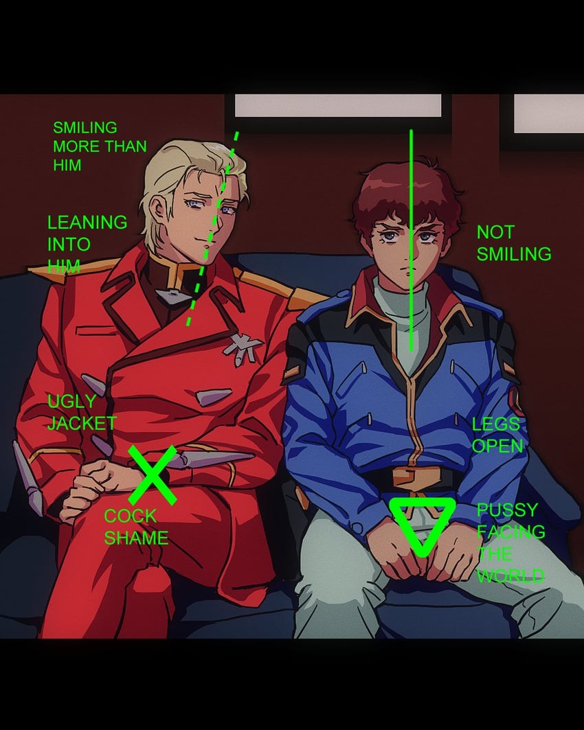 char aznable and amuro ray (gundam and 1 more) drawn by yy0880yy