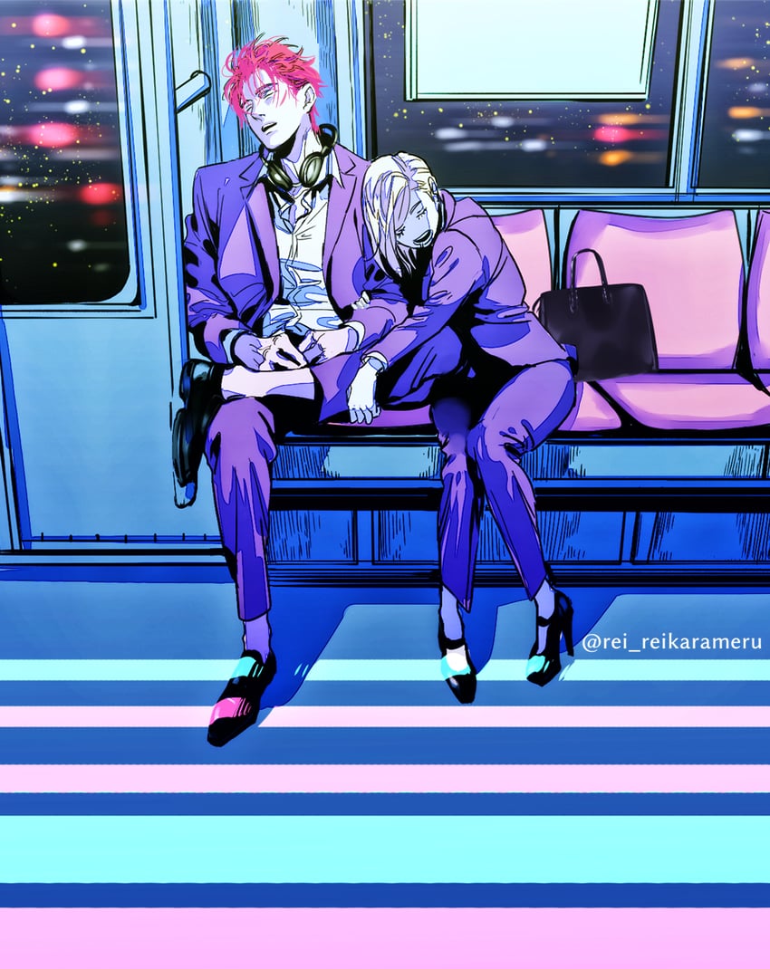 reno and elena (final fantasy and 1 more) drawn by karameruderei
