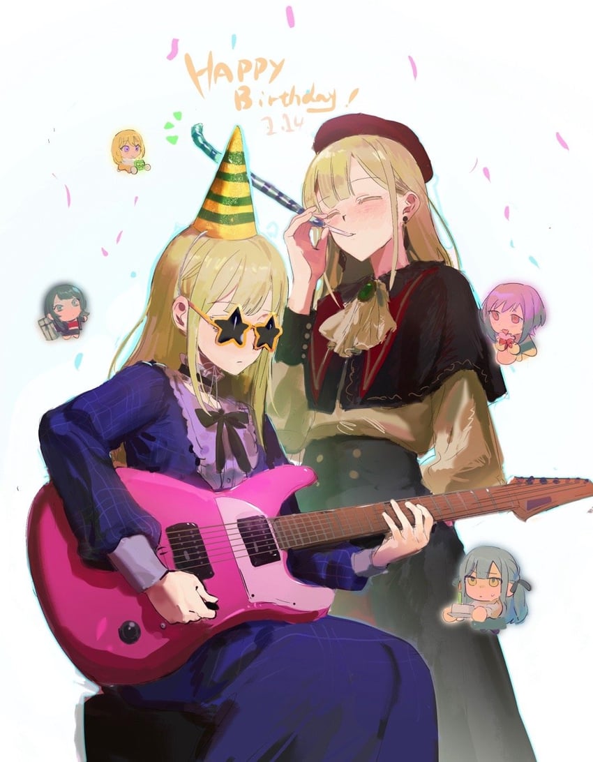 togawa sakiko, wakaba mutsumi, yahata umiri, misumi uika, mortis, and 1 more (bang dream! and 1 more) drawn by xiongdi_ni_zhen_de_yao_zheyang_hua_ma