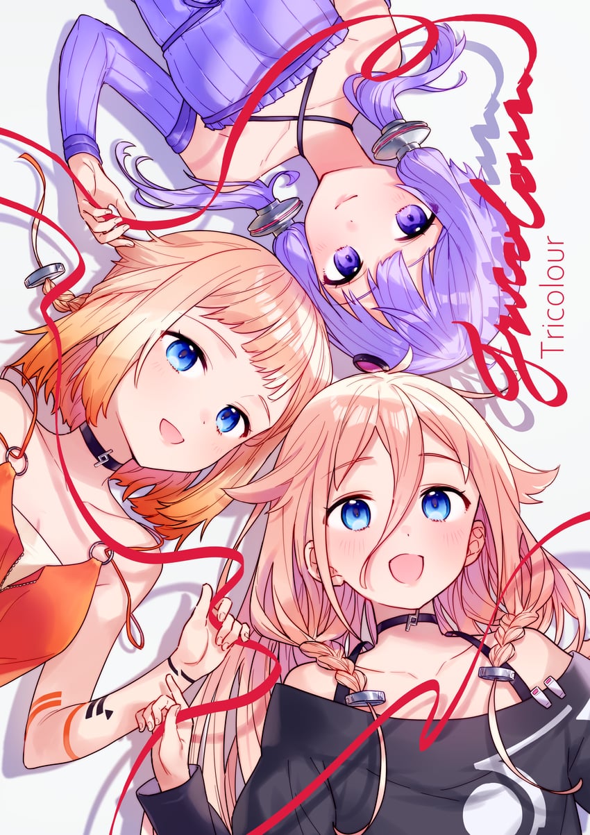 yuzuki yukari, ia, and one (vocaloid and 2 more) drawn by ai_kusunoki