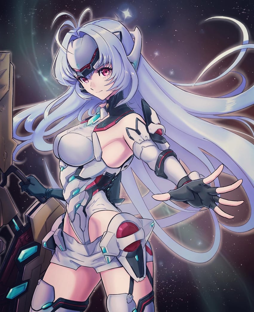 kos-mos and kos-mos re: (xenoblade chronicles and 2 more) drawn by rooru_kyaabetsu