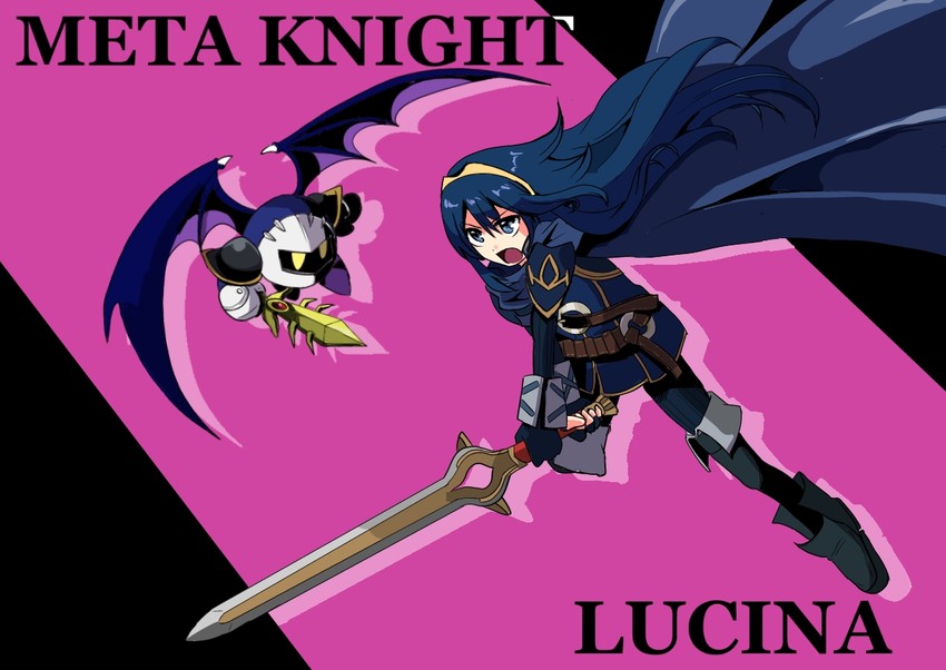 lucina and meta knight (fire emblem and 3 more) drawn by potetomochi
