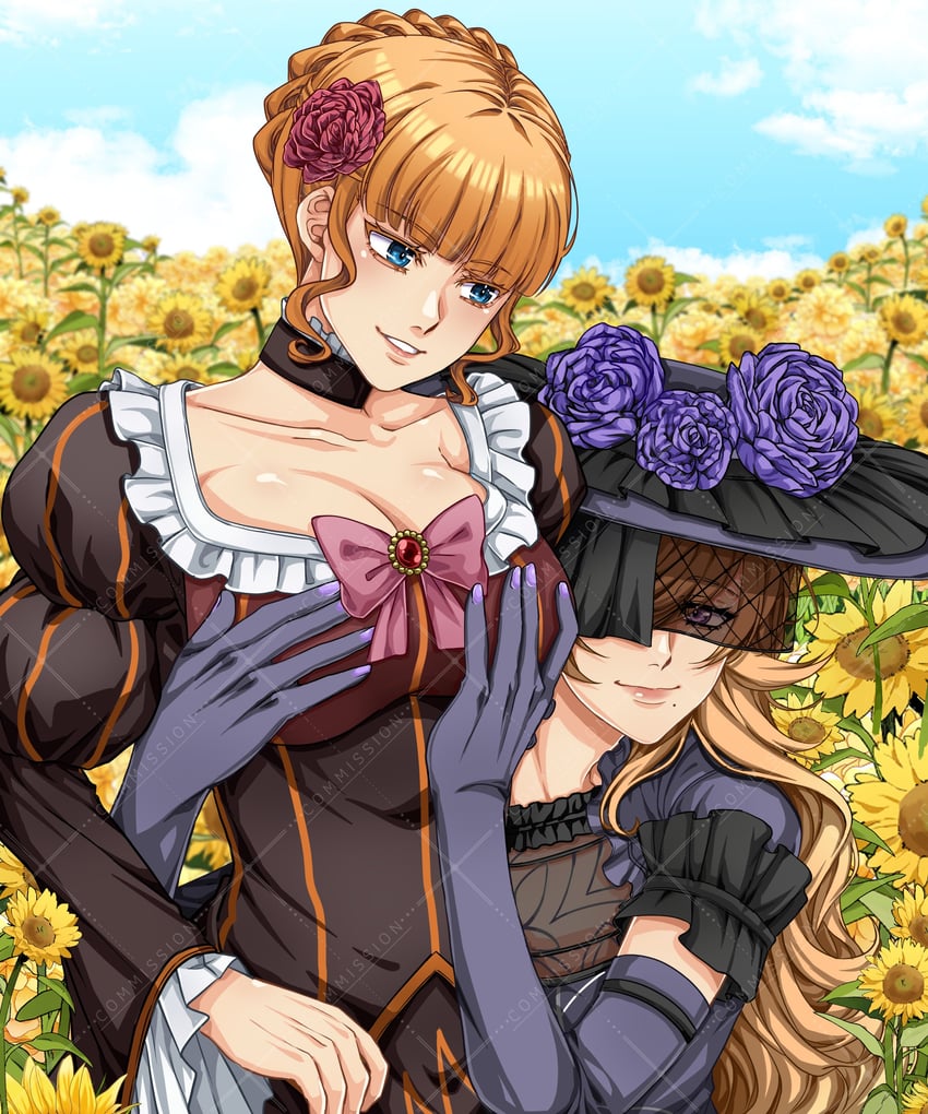 beatrice and lucrezia isselee (umineko no naku koro ni and 3 more) drawn by yuzukiyo