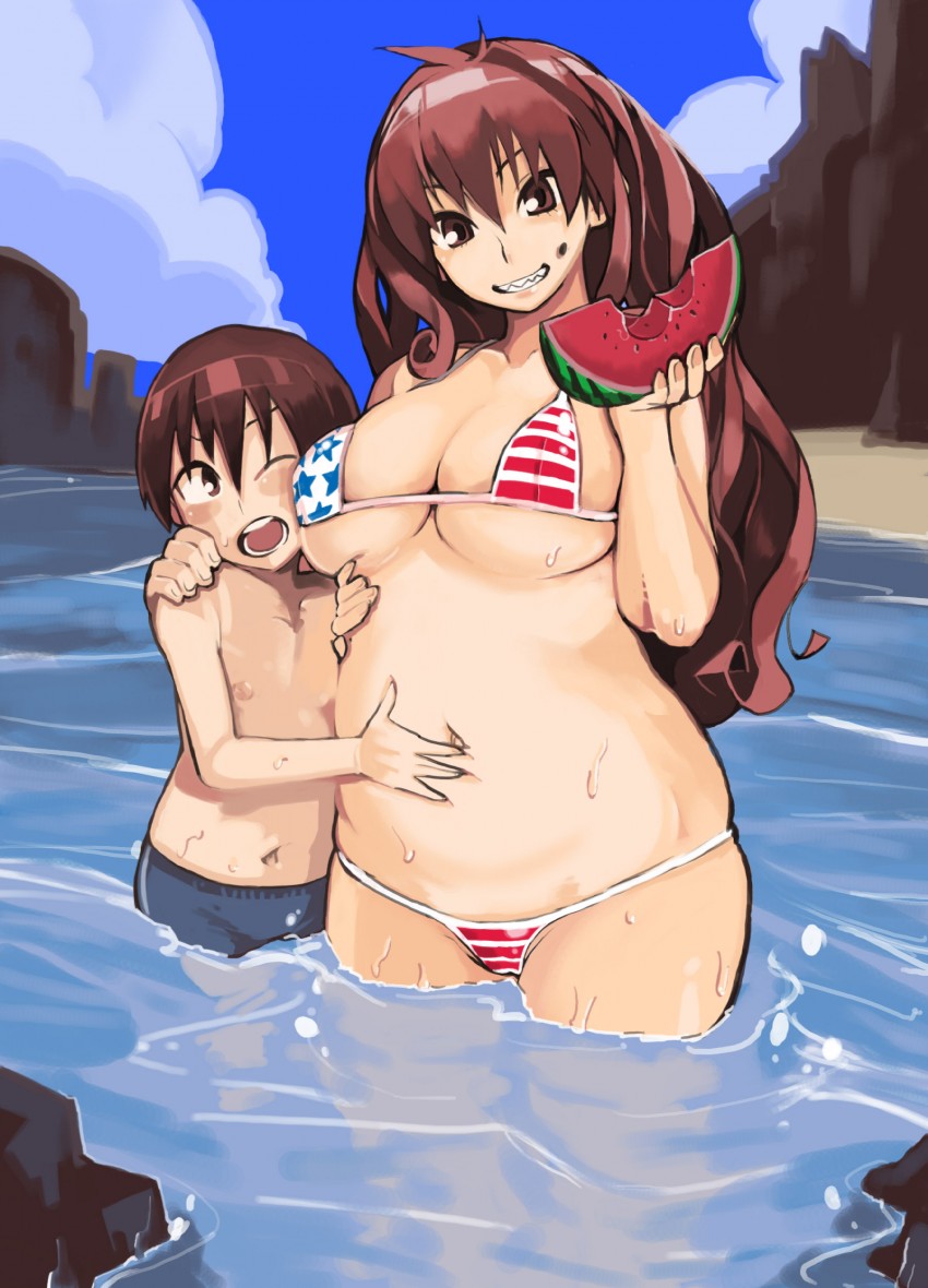 matsuri and tarou (original) drawn by takayama_toshinori