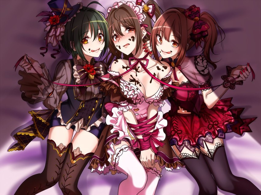 shimamura uzuki, kohinata miho, and igarashi kyoko (idolmaster and 2 more) drawn by gel_(nukoleg)