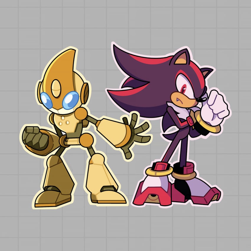 shadow the hedgehog and emerl (sonic and 1 more) drawn by marscarhime
