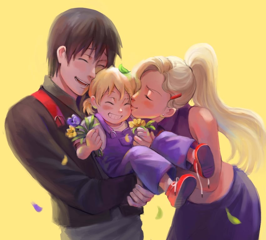 yamanaka ino, sai, and yamanaka inojin (naruto and 1 more) drawn by xmonday_mintx