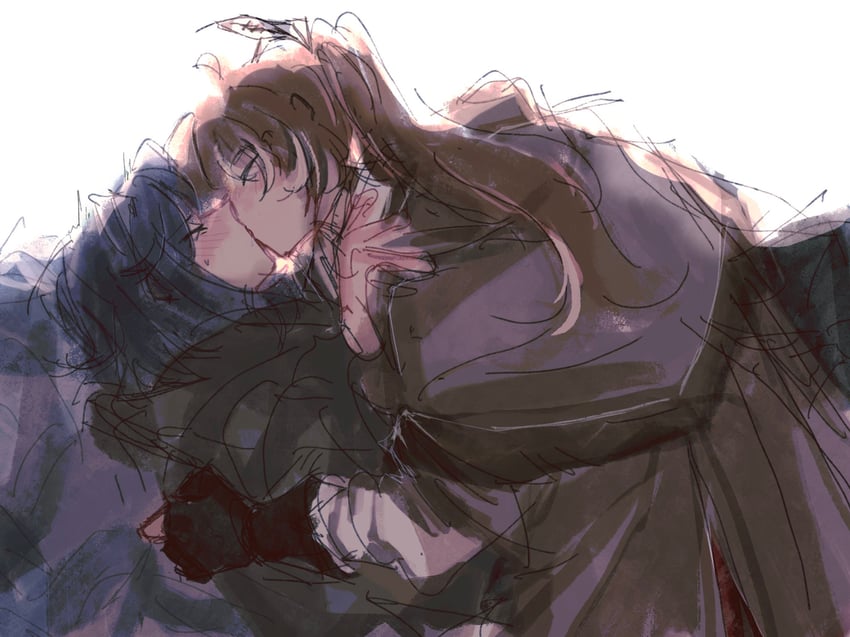 ouro kronii and nanashi mumei (hololive and 1 more) drawn by byulmooruu
