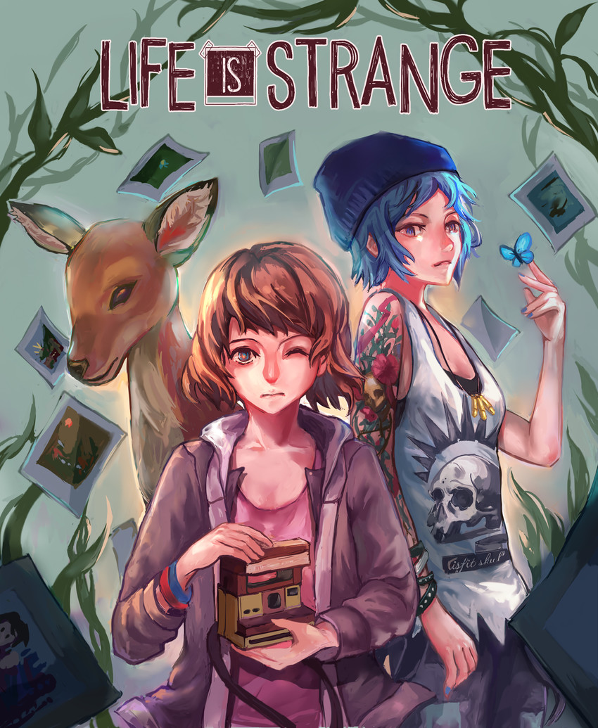 chloe price and max caulfield (life is strange and 1 more) drawn by tusanbei