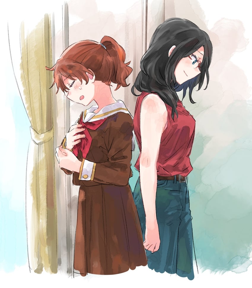 oumae kumiko and tanaka asuka (hibike! euphonium) drawn by amano_shin
