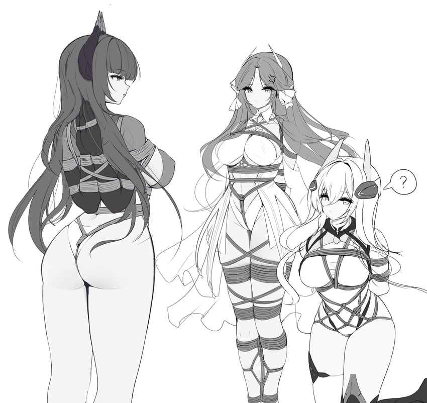 kearsarge, brest, and alvitr (azur lane) drawn by awaji