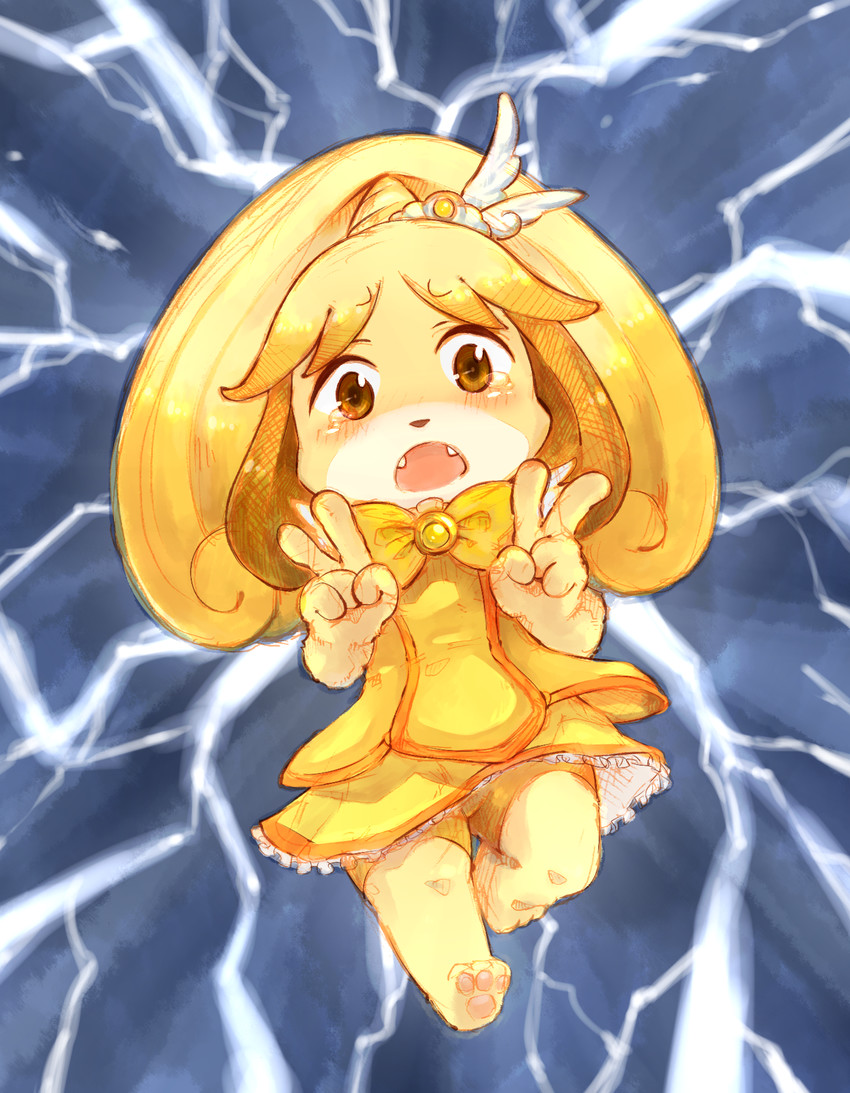 cure peace and isabelle (precure and 2 more) drawn by ino_(tellu0120)