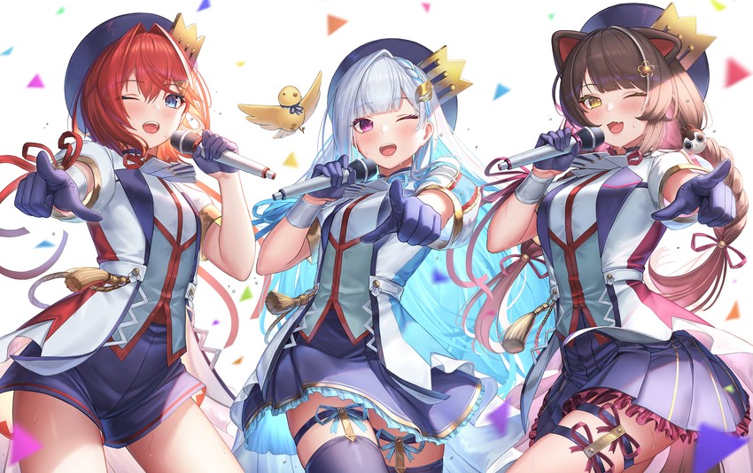 lize helesta, ange katrina, inui toko, and sebastian piyodore (nijisanji) drawn by suraimu_(suraimuraimu)