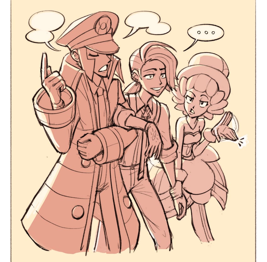 rika, ingo, and nita (pokemon and 4 more) drawn by choochooboss