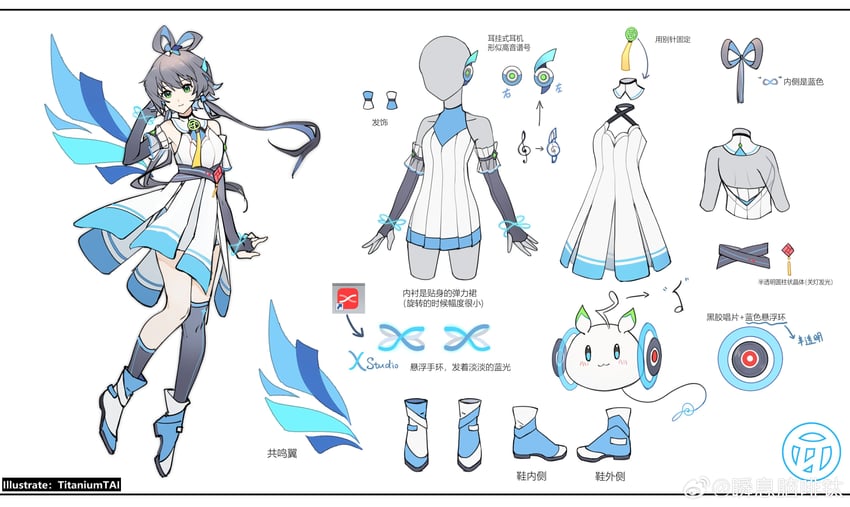 luo tianyi and tian dian (vocaloid and 1 more) drawn by titaniumtai