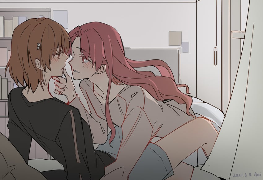 misaka mikoto and shirai kuroko (toaru majutsu no index and 1 more) drawn by huakuiliehuo