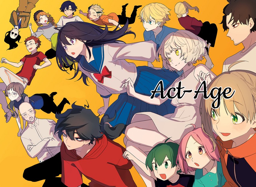 momoshiro chiyoko, yonagi kei, sanzaka nanao, myoujin araya, hoshi akira, and 11 more (act-age) drawn by usasaki_shiro