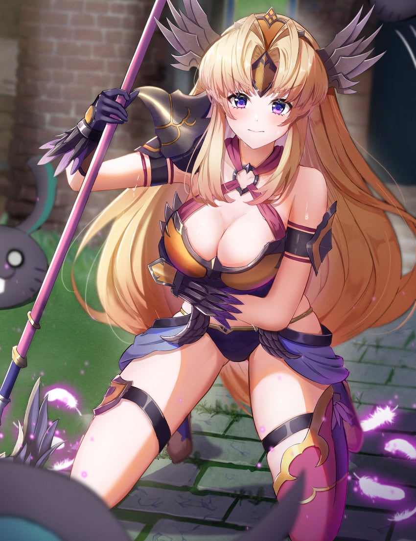 riesz and hraesvelgr (seiken densetsu and 1 more) drawn by gao_kawa