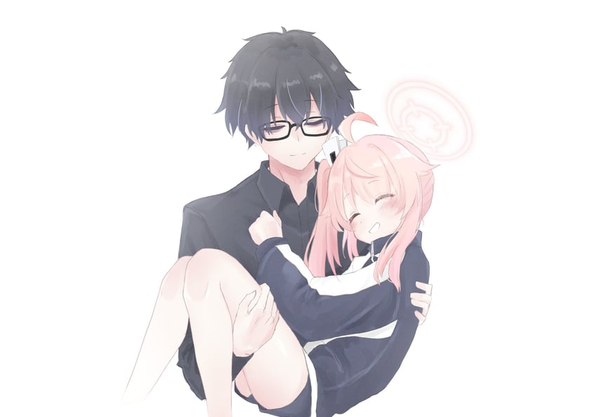 sensei, natsu, and problem solver sensei (blue archive) drawn by touni_yume