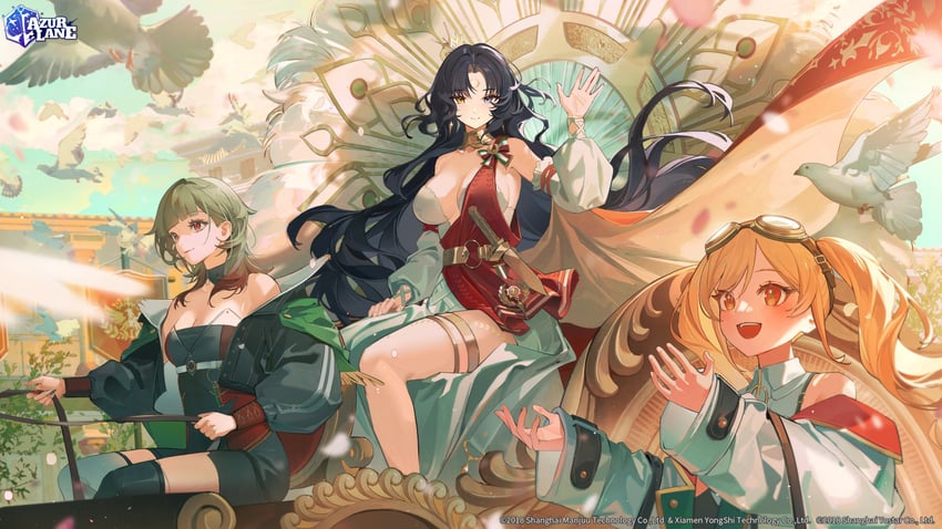 leonardo da vinci, giuseppe garibaldi, and roma (azur lane) drawn by ameriya