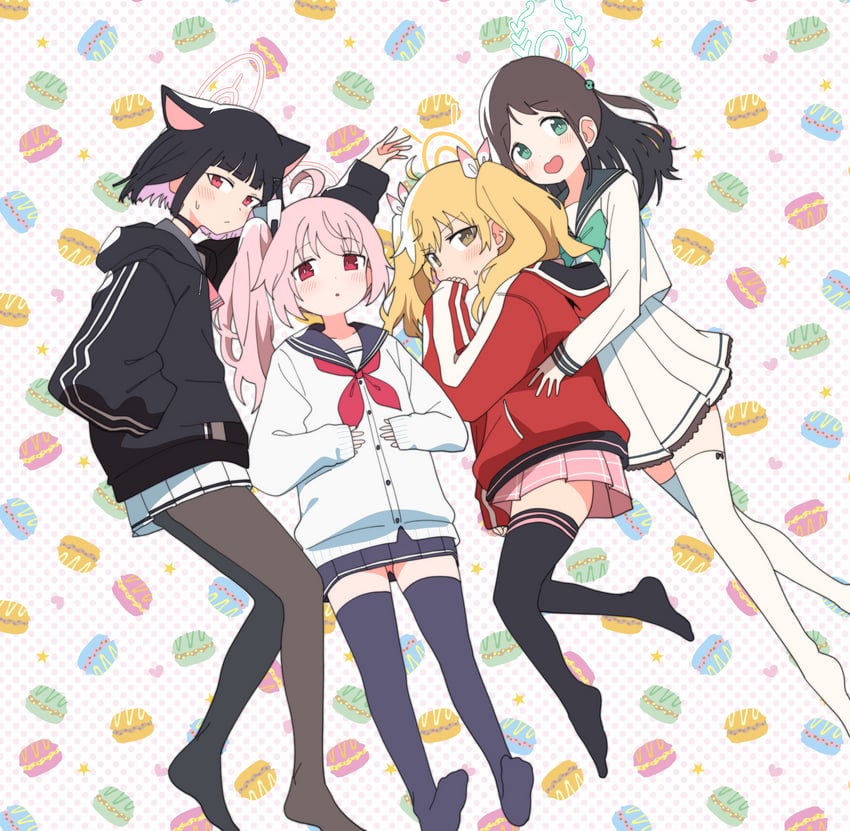 kazusa, natsu, yoshimi, and airi (blue archive) drawn by luke_(dydansgur)